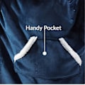 Miniatyrbilde 4 av 5: Genserteppe Oversized Hettegenser Brukbart Teppe Mykt Varmt Komfortabelt Stor Frontlomme LGL navy