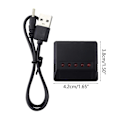 Miniatyrbilde 5 av 5: 5-i-1 Batterilader med 5 stk. 3,7V 550mAh Litium Polymer Li-po Batterier & USB-kabel for Syma Q11 H99w-Good LGL