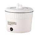 Miniatyrbild 1 av 5: Elektrisk Varm Gryta Non-Stick Ramen Kokare Multifunktionell Varm Gryta för Wok Stek Nudlar Ramen Kokare LGL White 1.8L Kimchi Pot