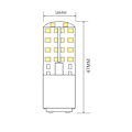 Miniatyrbild 5 av 5: 12V 3W LED-lampa, kallvitt 6500K, vattentätt ljus för båtar, husbilar, bilar, utomhuslandskapsbelysning, etc. (2-pack) (LGL)