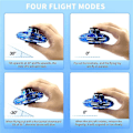 Pikkukuva 3 / 5: Led-valolla varustetut hauskat ja viileät lelut lapsille, käsikäyttöiset Ufo-lennokit, Mini Flying Orb, Hover Boomerang Fidget Spinner, loistavat lahjat pojille ja tytöille [GGL] Blue