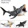 Miniatyrbild 3 av 5: Megalodon hajleksaker - Perfekta presenter till barn - 27 cm lång - Rörlig käke - Realistiska hajfigurer - Födelsedagspresent till pojkar och flickor [GL]