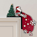 Miniatyrbild 1 av 5: Jul Dörrdekoration Julhem Dekor Rolig Snögubbe Jultomte Övre Dörrkarm Hörnskylt Dekorationer (Jultomte) (LGL)
