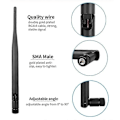 Miniatyrbilde 3 av 5: Mini 2.4 GHz 5dBi 802.11b/g WiFi Antenne RP-SMA Hann Trådløs Ruter (LGL)