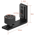 Miniatyrbillede 2 af 5: Justerbar Sort Gulvguide Bundguide Til Skydedør i Træ Væg / Dør (LGL)