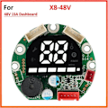Miniatyrbild 2 av 5: 48V 15A Instrumentbräda för X8 Elektrisk Scooter LED Display Skärm PCB Kort Hastighet Batteri Visning Ersättning LGL As shown