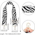 Miniatyrbild 4 av 5: Justerbar Väska Rem i Polyester med Legeringsspännen för Väska Ersättningstillbehör Zebra Mönster (LGL)