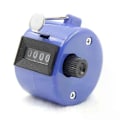 Miniatyrbillede 1 af 5: Clicker 4-cifret Nummertæller Plastikskal Hånd Finger Display Manuel Tælle Clicker Timer Fodbold Golf Tæller LGL Blue