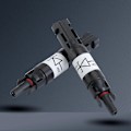 Pikkukuva 3 / 5: 5 KPL Aurinkopaneeliliitin diodilla Vedenpitävä PV-liitin DC1000V 20A IP67 PPO Uros Naaras Liitinpistoke LGL Black