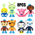 Pikkukuva 1 / 5: 8 kpl The Octonauts -hahmoja Octo Crew Pack -leikkiseti Action Figure -lelut lapsille