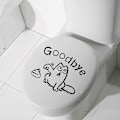 Miniatyrbilde 2 av 5: Veggklistremerke Toalett \"Goodbye\" Toalett Katt Klistremerker for Vask Baderomsdekor Toalettsete (LGL)