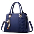 Dam Casual Premium PU Läder Handväska (LGL) Blue