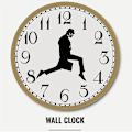 Miniatyrbild 2 av 5: Walks Clock, Silly Walk Väggklocka, En Intressant Väggklocka för Sovrum Kök Vardagsrum, Novel[HsSs] LGL Black