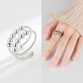Miniatyrbillede 3 af 5: INF Justerbar Anti-Stress Ring i Kobber, 3-pak (LGL) Silver Sølv