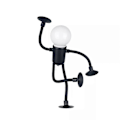 Miniatyrbillede 1 af 5: Formbar Sjov Sportsmand Natlampe Knapbatteri Bordlampe Alsidig Mini Lampe Kreativt Ornament Vakuumadsorption LGL Black