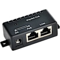 Miniatyrbilde 1 av 4: Port Gigabit PoE Injector | GPOE-1-WM IEEE 802.3af/802.3at 1000Mbps | DC-kontakt 2.1x5.5mm Støtte 12~56V Strøm, Svart (LGL)