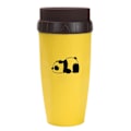 Miniatyrbild 1 av 4: Bärbar Twizz Mugg Läcksäker Resemugg med Sugrör Dubbla Lager Isolerad Silikon Twist Design Varma/Kalla Dryckesmuggar för Barn Studenter Jika LGL Yellow B