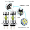 Miniatyrbillede 4 af 5: H7 2-pak 12V 100W Super Bright LED Kørelys Pære 6000K 1000lm (LGL)