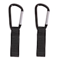 Pikkukuva 1 / 3: 2 kpl Rattaiden Koukut Musta Karabiner (LGL)