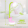Miniatyrbilde 4 av 5: Skrivebordslampe for barn, LED-skrivebordslampe, dimbar nattbordslampe med berøringssensor, leselampe med pennholder (Grønn) (LGL)
