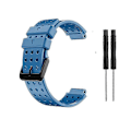 Miniatyrbillede 1 af 5: Rem til Garmin Approach S20 Monokromt Urarmbånd til Garmin Approach S20 Silikone LGL Blue