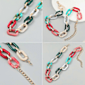 Miniatyrbillede 5 af 5: Fashion Chunky Link Kæde Lang Oval Halskæde Til Kvinder (LGL)