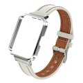 Miniatyrbillede 2 af 5: Læder Urrem til Xiaomi Mi Watch Lite / Redmi Watch til Xiaomi Mi Watch Lite / Redmi Watch LGL Warm White Silver Case