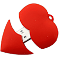 Miniatyrbild 3 av 4: 8GB USB 2.0 Flash Drive Silikon Rött Hjärta Formad USB-minne (LGL)