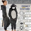 Miniatyrbillede 5 af 5: Børne Fleece A2Z Onesie Heldragt Æsel Kostume Julegave Drenge Piger LGL Donkey 5-6 Years