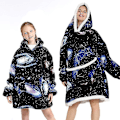 Pikkukuva 1 / 4: Talvipeitto Pehmo Fleece Perheelle Sopiva Huppari Tyttöjen Collegepaita Avokado Kotiasu LGL Milky Way KidSize