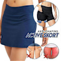 Miniatyrbillede 2 af 5: Anti-gnidnings Active Skorts Superbløde Komfortable Dame Atletiske Letvægts Nederdele Med Shorts LGL Black XL