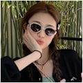 Miniatyrbillede 5 af 5: 2023 Nye Fashion Arc de Triomphe Retro Oval Frame Solbriller