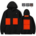 Miniatyrbild 1 av 5: Elektrisk USB Utomhus Ing Tröjor Hoodies Herr Varma Kläder Ncm # LGL Black XXL