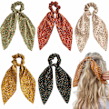Miniatyrbilde 1 av 5: 5 stk. blomstrete hårbånd med sløyfe for kvinner og jenter, sløyfe til hår, hårbånd med sløyfe, chiffon blomstrete scrunchies (LGL)