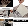 Miniatyrbild 2 av 5: Kontorsstolskydd Universellt Stretch Mikrofiber Tvättbart Kontorsstolskydd Tryckta Stretch Fåtöljöverdrag Bekväm Chefsstol (LGL)