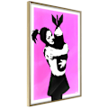 Miniatyrbild 1 av 4: Poster - Banksy: Bomb Hugger LGL Golden frame 30x45 cm