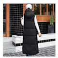 Miniatyrbilde 4 av 5: Lang vattert vest for kvinner, vintervest, overgangsvest, vinterjakke, lang vest, vintervest, lett, varm, vattert, avslappet, glidelås, puffer Ja LGL BLACK M