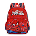 Miniatyrbillede 1 af 4: Spiderman Rygsæk Børn Børn Drenge Piger Rygsæk Rejse Skole Taske Med Side Mesh Lommer Og Front Lynlås Lomme Fødselsdagsgaver [L] Red