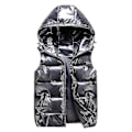 Miniatyrbilde 1 av 4: Unisex Skinnende Vanntett Ermeløs Jakke Lett Vattert Vest LGL Grey XL