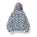 Pikkukuva 2 / 3: Kideng Miesten Huppari Bape Hai Huppari 3D-naamiointi Hai Pää Takki Hupullinen Takki Katumuoti Vetoketjulla 3eey01 LGL DarkBlue 4XL
