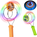 Miniatyrbilde 1 av 5: Snurrebass Gyro Hjul Håndoperert Magisk Glitterende Snurrebass Farge LED, Magnetisk Tyngdekraft Utfordrende Leke LGL