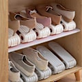 Miniatyrbild 4 av 5: Hopfällbart Skoställ Dubbellager Integrerat Skostöd Justerbart Utrymmesbesparande Halkfritt Plastsko (LGL) Gray