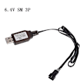 Miniatyrbilde 4 av 4: 6,4V/7,4V Lader Litium-ion Batteri Sm-3p Fjernkontrollleker Fjernkontrollleker Sm3p Bærbar Usb-lader [GGL]