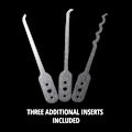 Miniatyrbilde 4 av 5: Fidget Lock Pick-sett i stål med 4 plukkprofiler og dreieverktøy - Angstdempende leke og bærbar låsesmed EDC-utstyr LGL Black