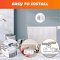Miniatyrbilde 3 av 5: Termostatisk Hode, 4 Stk Termostat, Standard Radiatorventil Erstatningshode M30 x 1.5 Temperaturkontroll, Hvit LGL