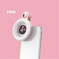 Miniatyrbillede 3 af 4: Universal Mobiltelefon 15x Makro Linse Fyldlys Selfie Led Ring Clip Flash Lys LGL Pink