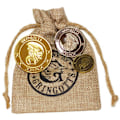 Miniatyrbilde 1 av 5: Hogwarts-mynter filmrekvisita Gringotts trollmannsbank gullmynter med pengepose[GL] Brown S