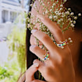 Miniatyrbild 5 av 5: Till Min Dotter Fidget Ring, Driv Bort Din Ångest Regnbågsfärgade Pärlor Fidget Ring, Ångestringar för Kvinnor Spinner (LGL)