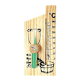 Miniatyrbillede 1 af 5: 2 i 1 Sauna Termometer Sand Urglas Træ Termometer Temp Måler