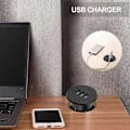 Miniatyrbild 5 av 5: 3-i-1 USB 2.0 Hub Skrivbordsinbäddad HUB Hub Datorskrivbord En Drag Tre Splitter Vit USB2.0 Läsa Datalinje Splitter LGL Style A